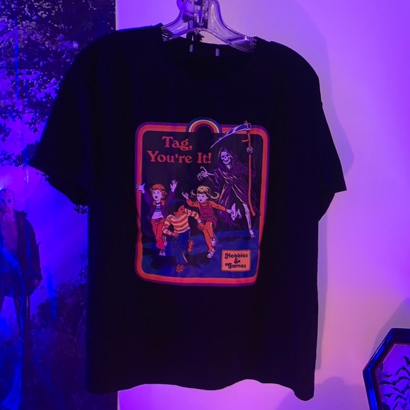 Steven Rhodes style Tag you’re it gothic grim reaper Halloween horror tee shirt - Picture 1 of 5